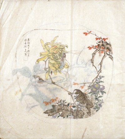 A Sketch of Chrysanthemums by Yang Shichao